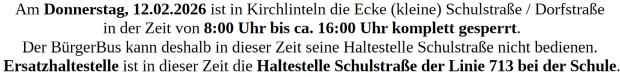 12.02.2026 Ersatzhaltestelle Schustraße